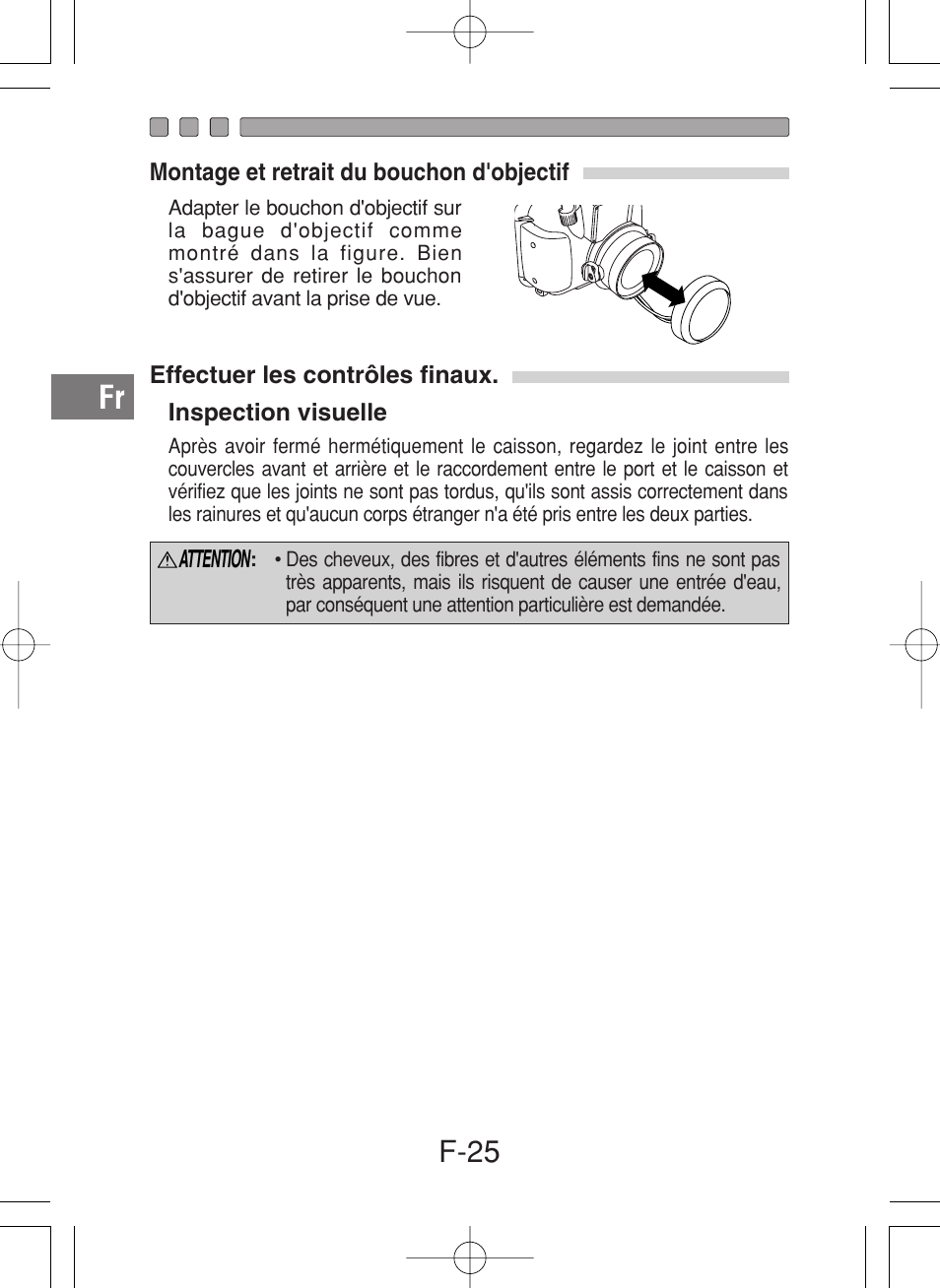 F-25 | Olympus PT-027 User Manual | Page 70 / 180