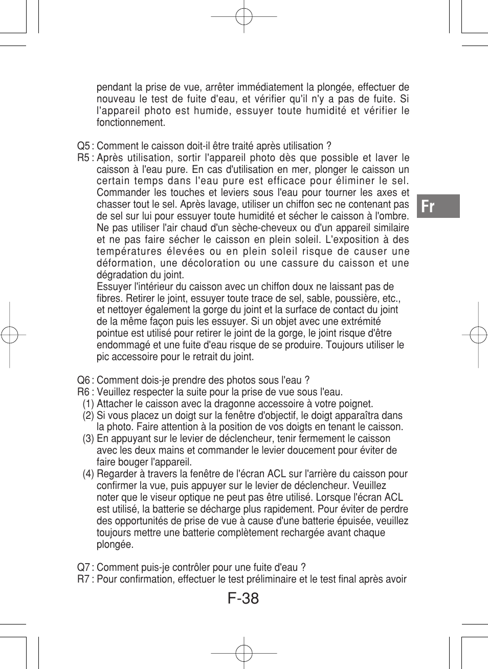 F-38 | Olympus PT-027 User Manual | Page 83 / 180