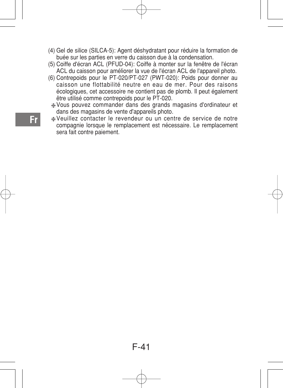 F-41 | Olympus PT-027 User Manual | Page 86 / 180