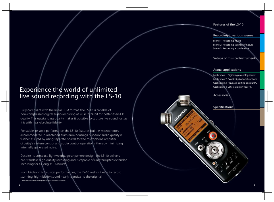 Guide_02-03_e | Olympus LS-10 User Manual | Page 2 / 8