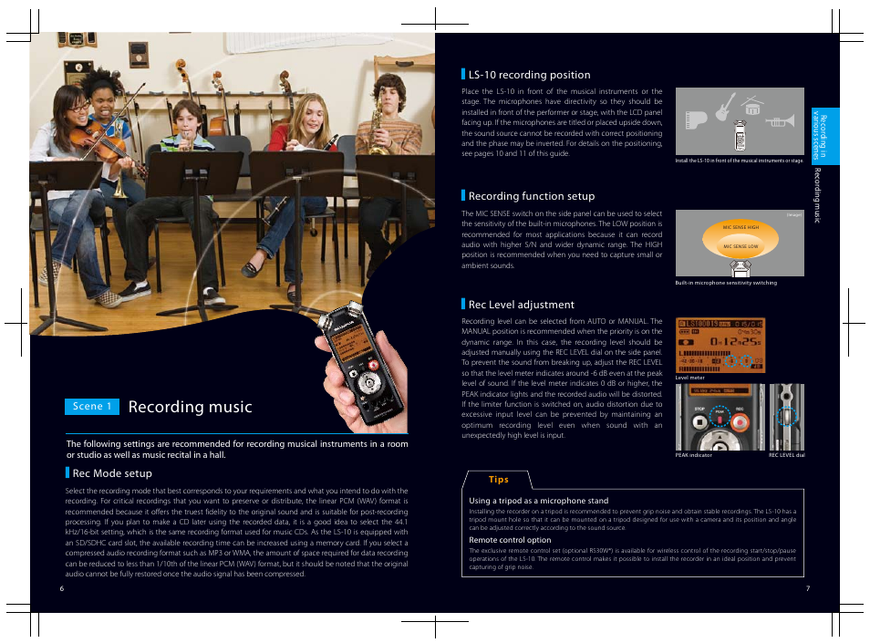 Recording music | Olympus LS-10 User Manual | Page 4 / 8