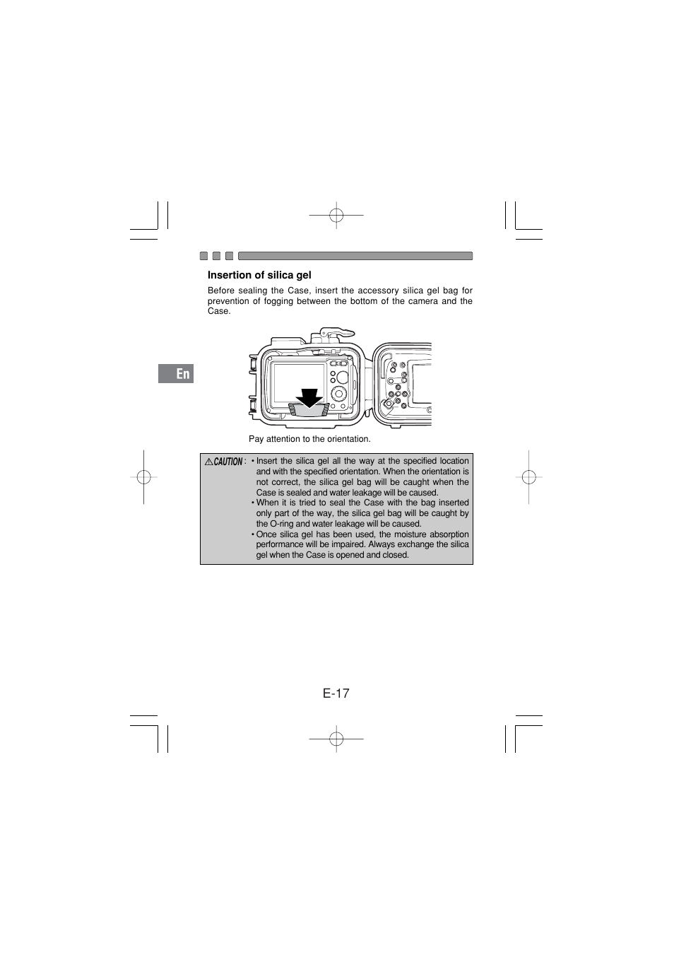 E-17 | Olympus PT 033 User Manual | Page 18 / 44