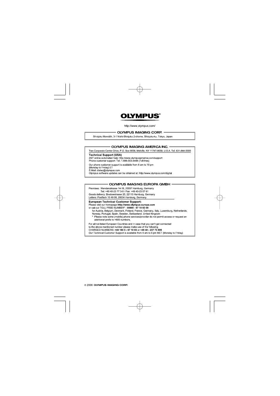 Olympus PT 033 User Manual | Page 44 / 44