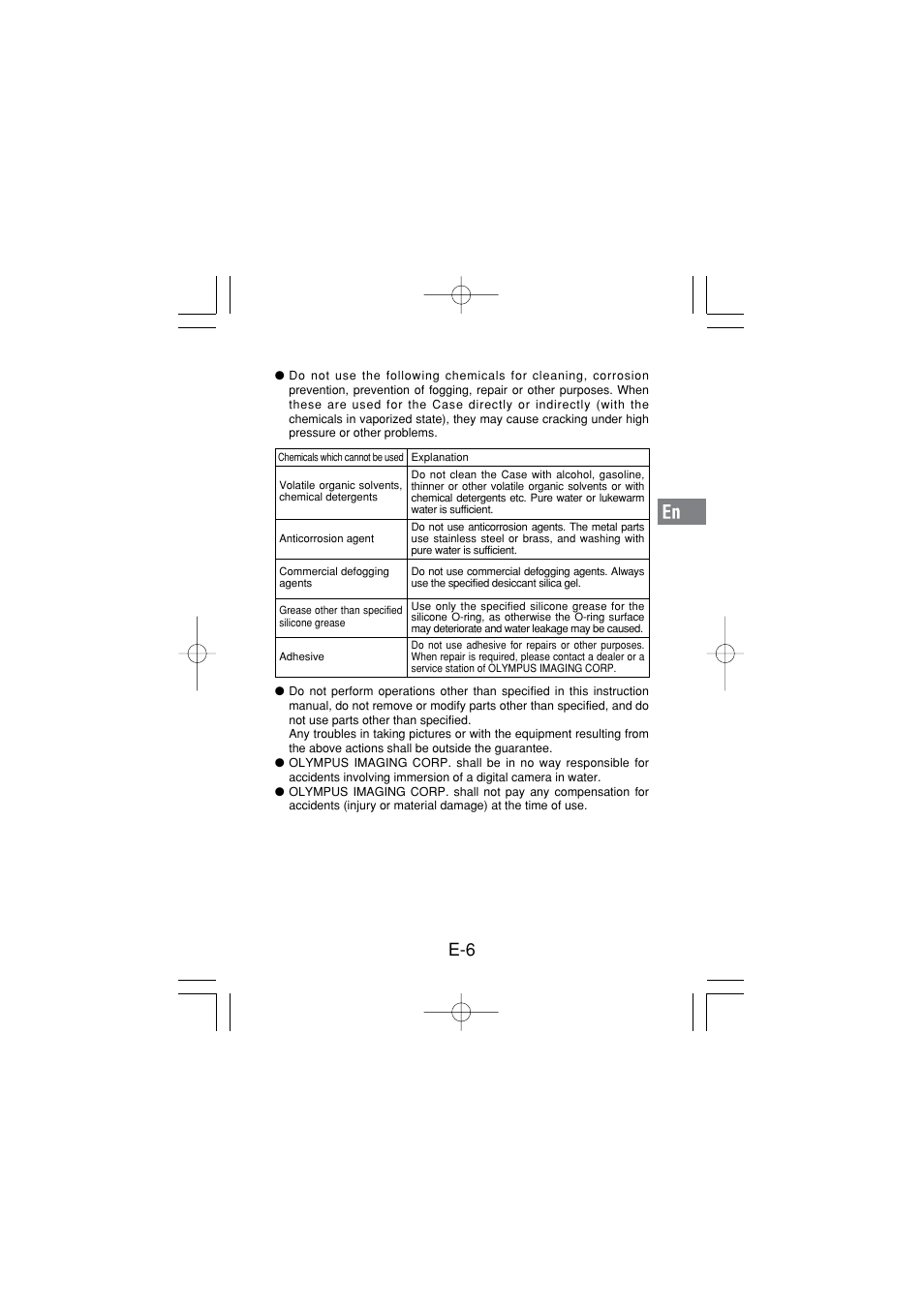 Olympus PT 033 User Manual | Page 7 / 44