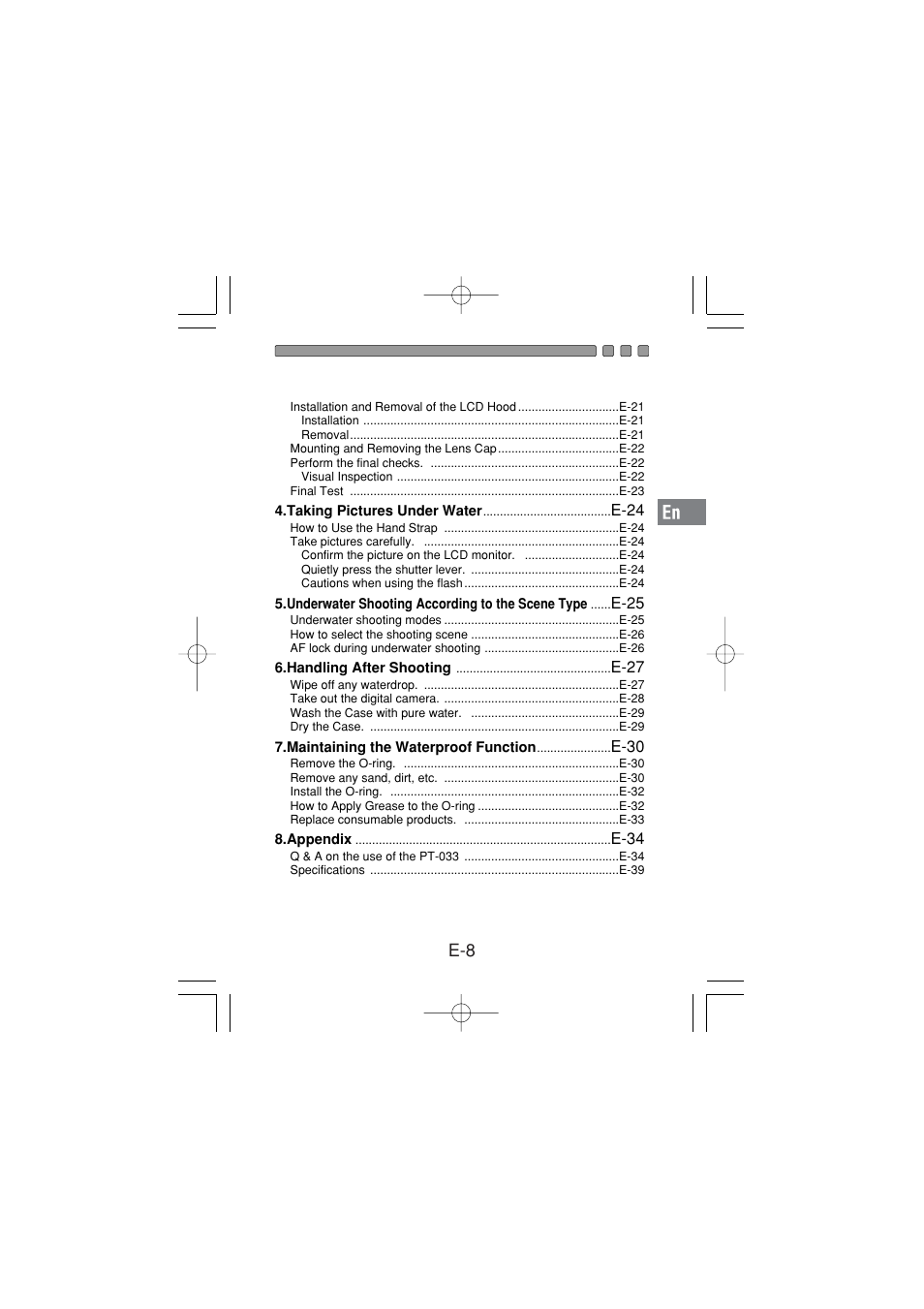 Olympus PT 033 User Manual | Page 9 / 44