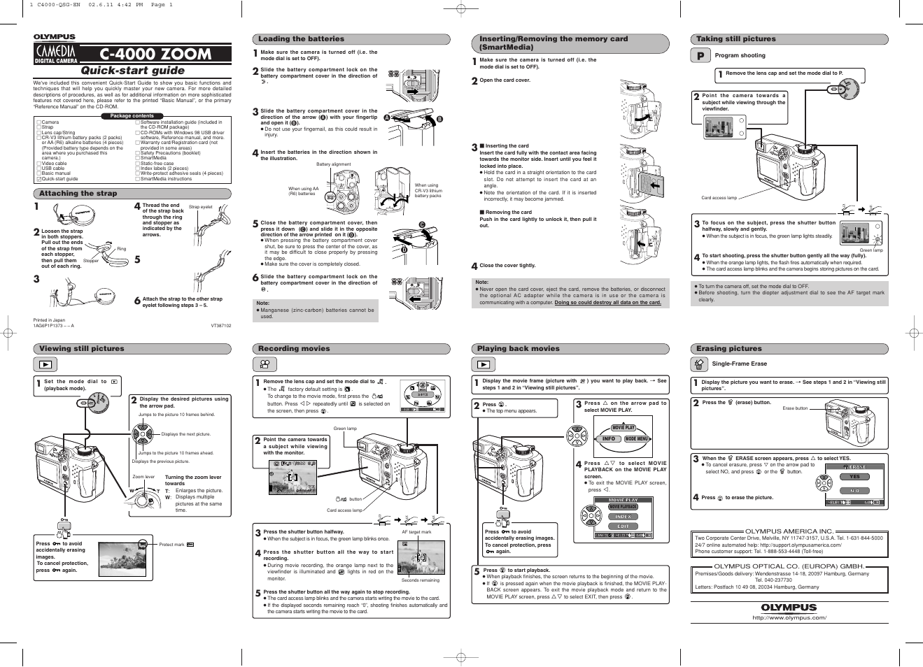 Olympus C-4100 ZOOM User Manual | 2 pages