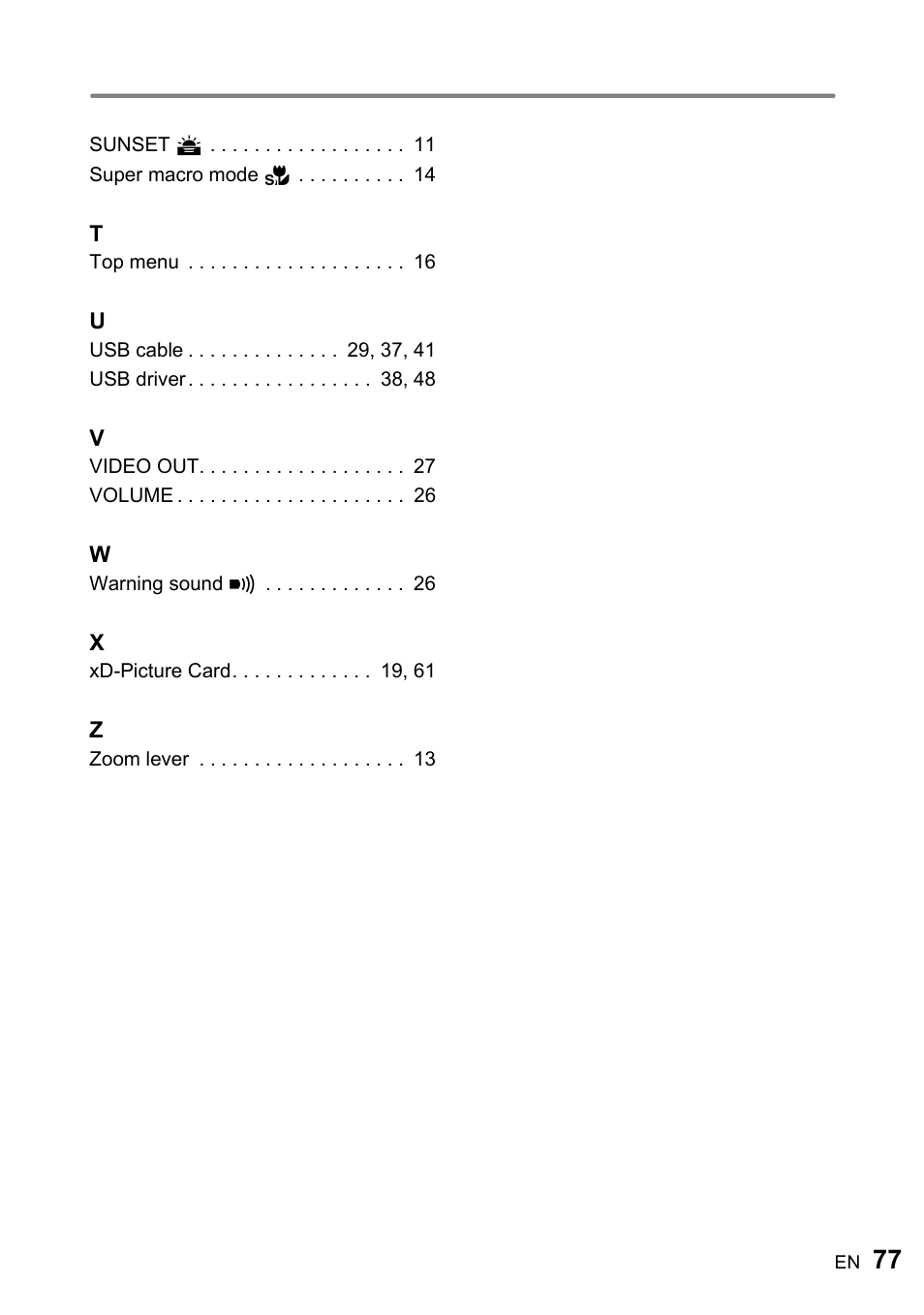 Olympus ADVANCED MANUAL FE-200 User Manual | Page 77 / 78