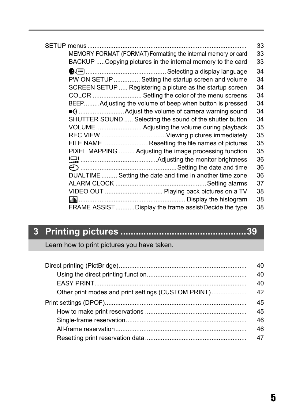 3 printing pictures | Olympus M 710 User Manual | Page 5 / 86
