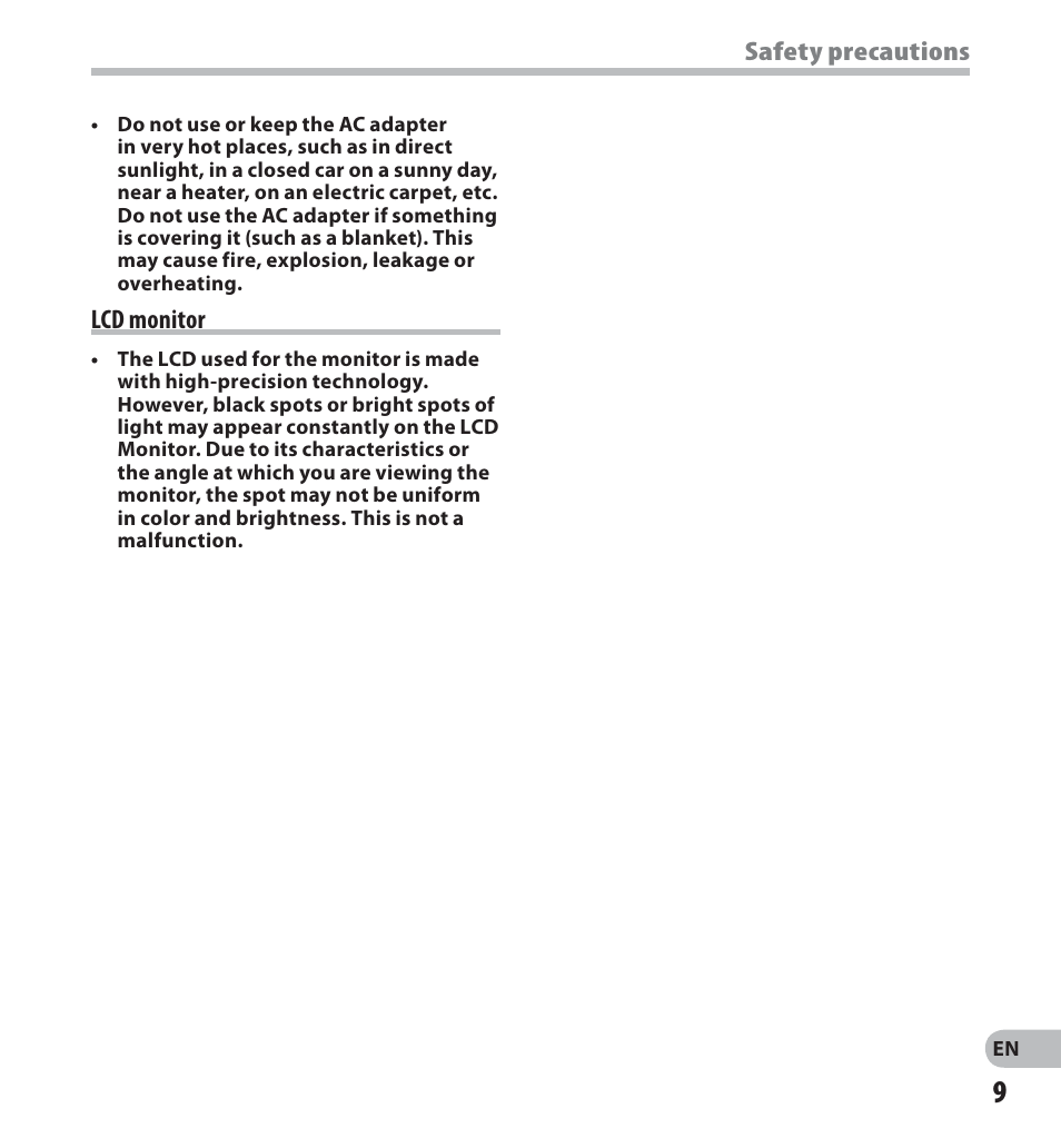 Olympus LS-20M User Manual | Page 9 / 112
