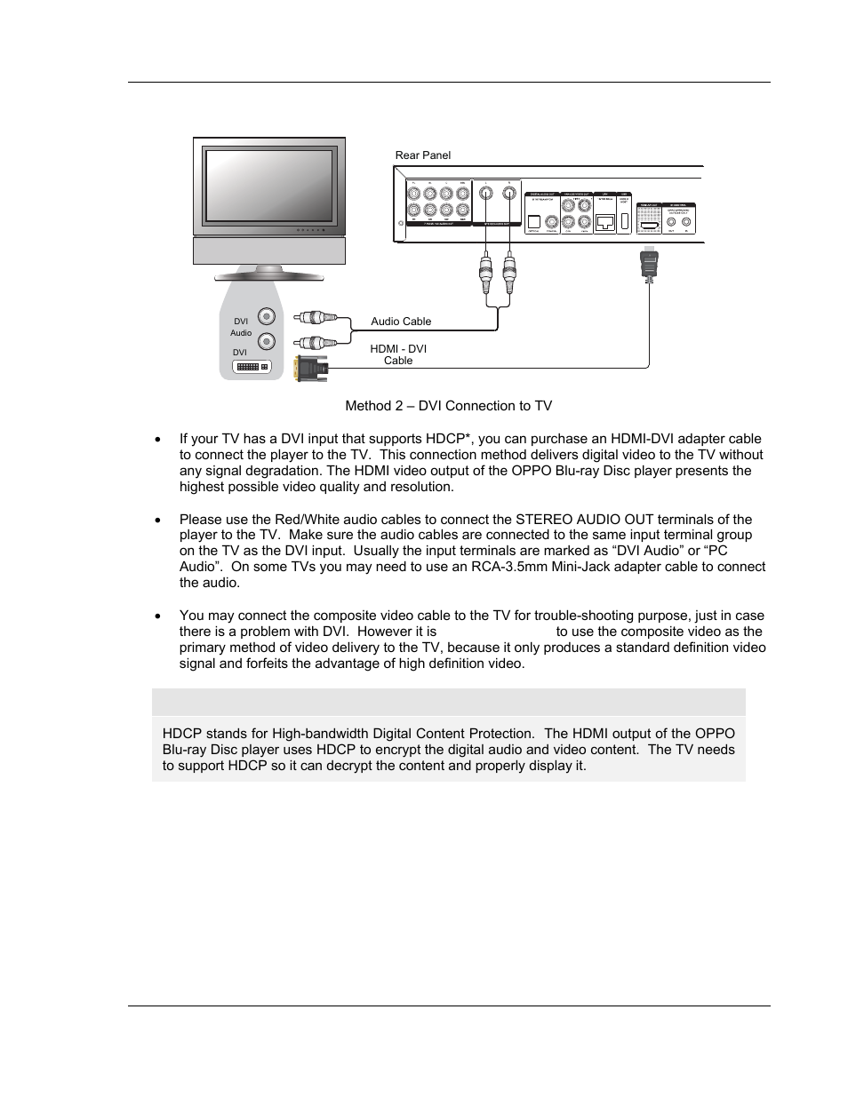 Dvi connection | OPPO Digital BDP-83 User Manual | Page 17 / 81