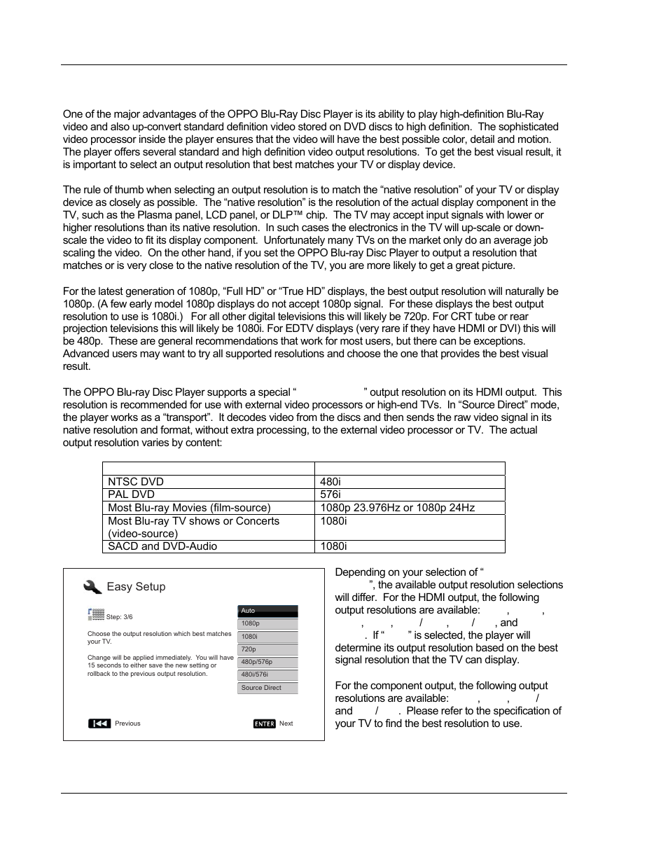 Select the best output resolution | OPPO Digital BDP-83 User Manual | Page 26 / 81