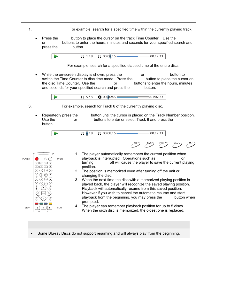 Memory and automatic resume | OPPO Digital BDP-83 User Manual | Page 44 / 81
