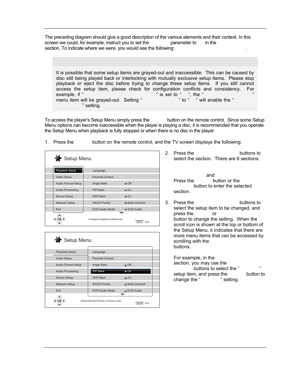 Setup menu | OPPO Digital BDP-83 User Manual | Page 51 / 81