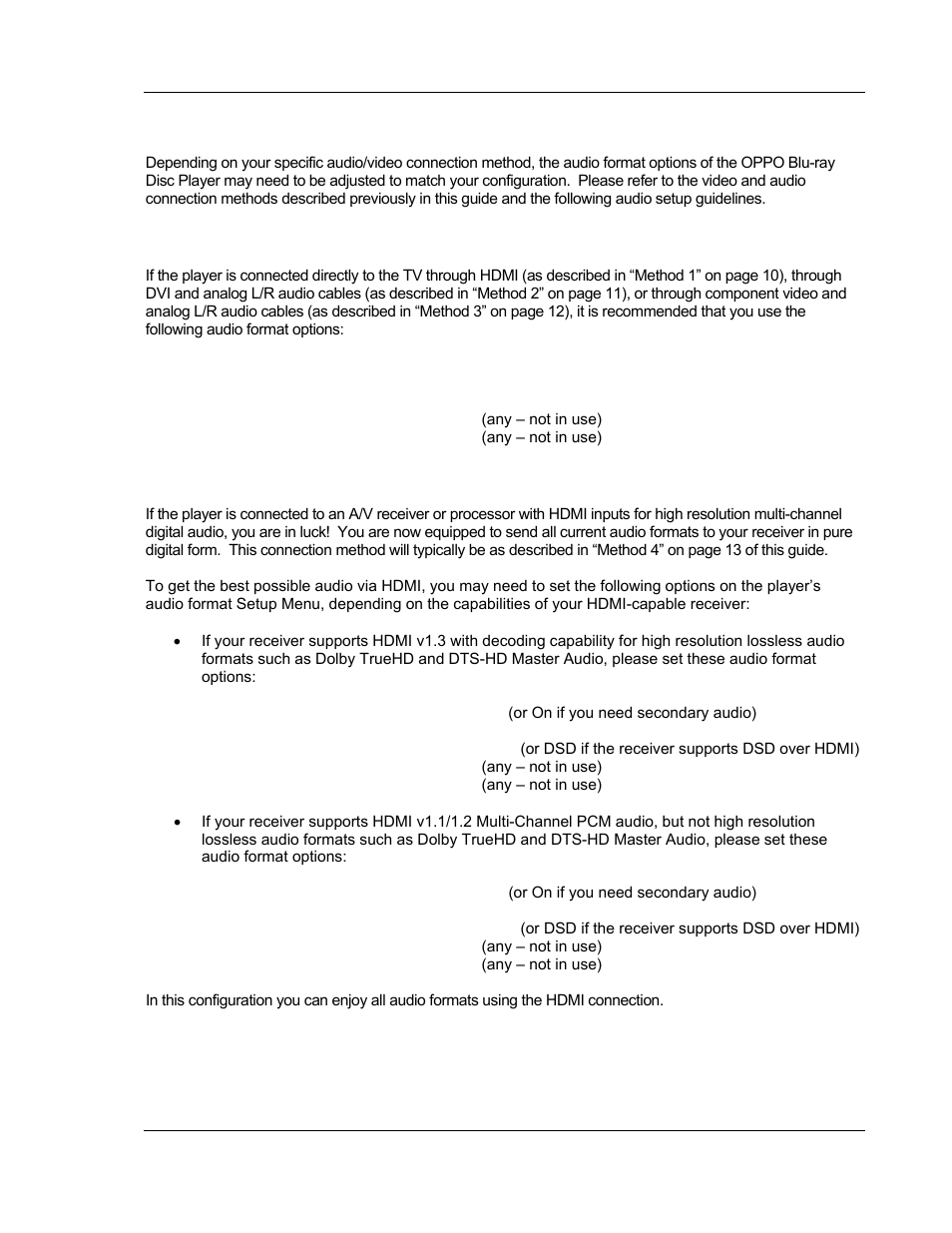 Recommended audio format options | OPPO Digital BDP-83 User Manual | Page 65 / 81