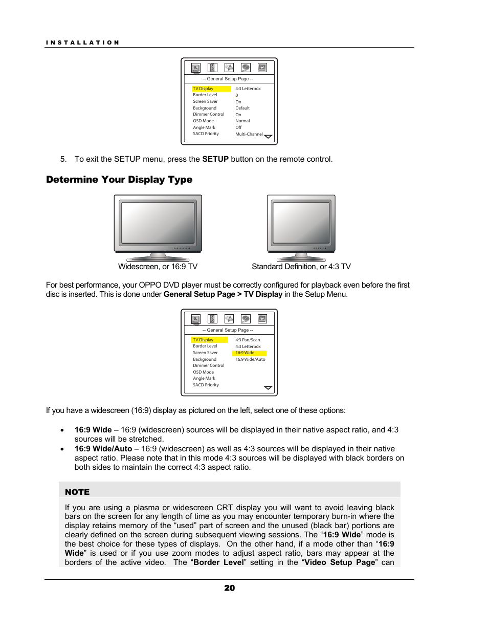 Determine your display type | OPPO Digital OPPO DV-983H User Manual | Page 26 / 70