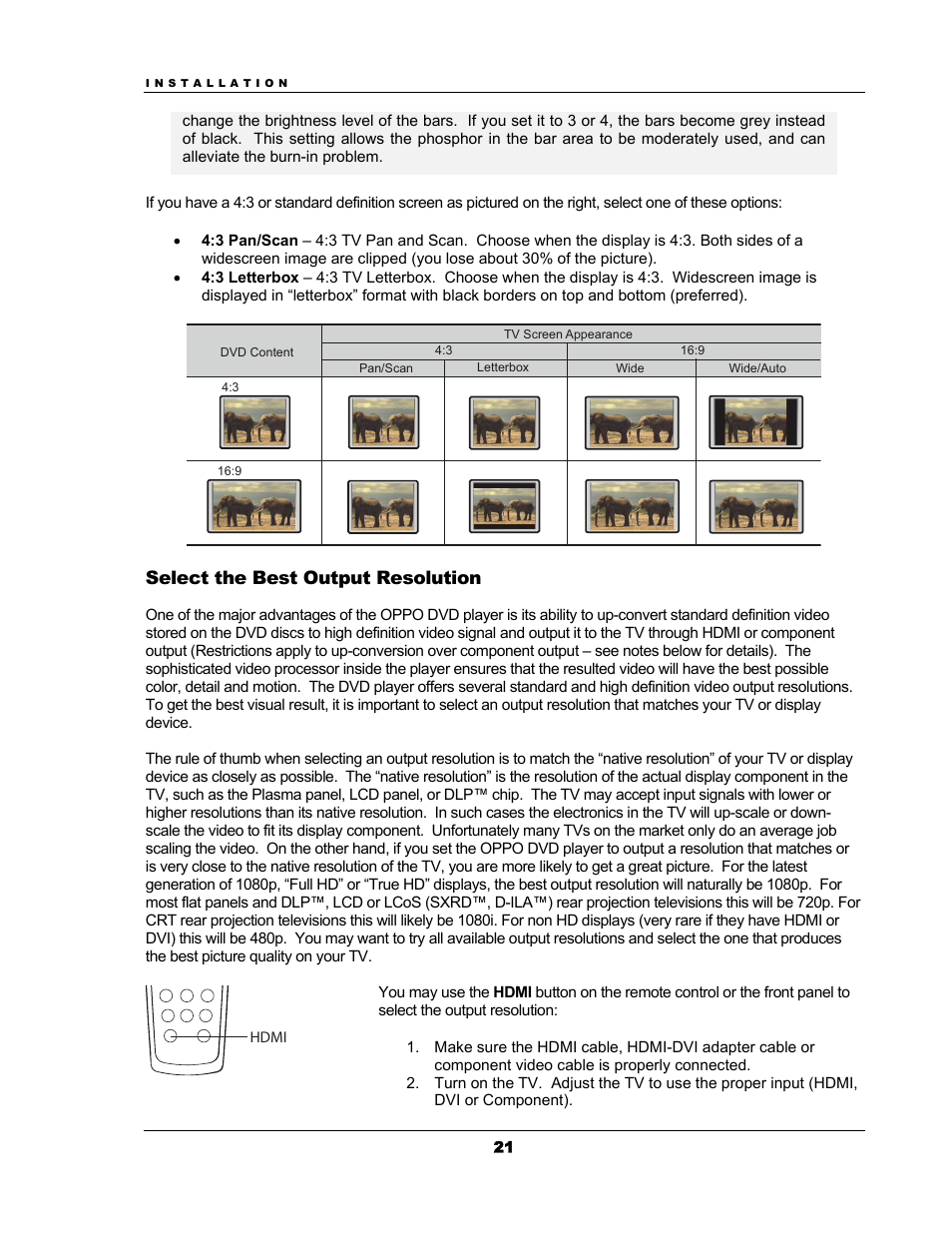Select the best output resolution | OPPO Digital OPPO DV-983H User Manual | Page 27 / 70