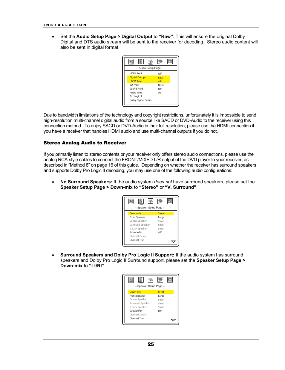 Stereo analog audio to receiver | OPPO Digital OPPO DV-983H User Manual | Page 31 / 70