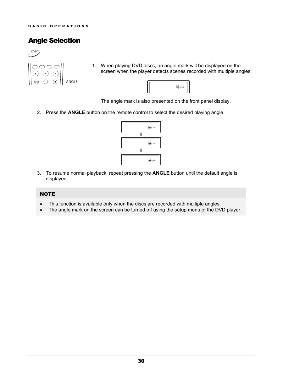 Angle selection | OPPO Digital OPPO DV-983H User Manual | Page 36 / 70