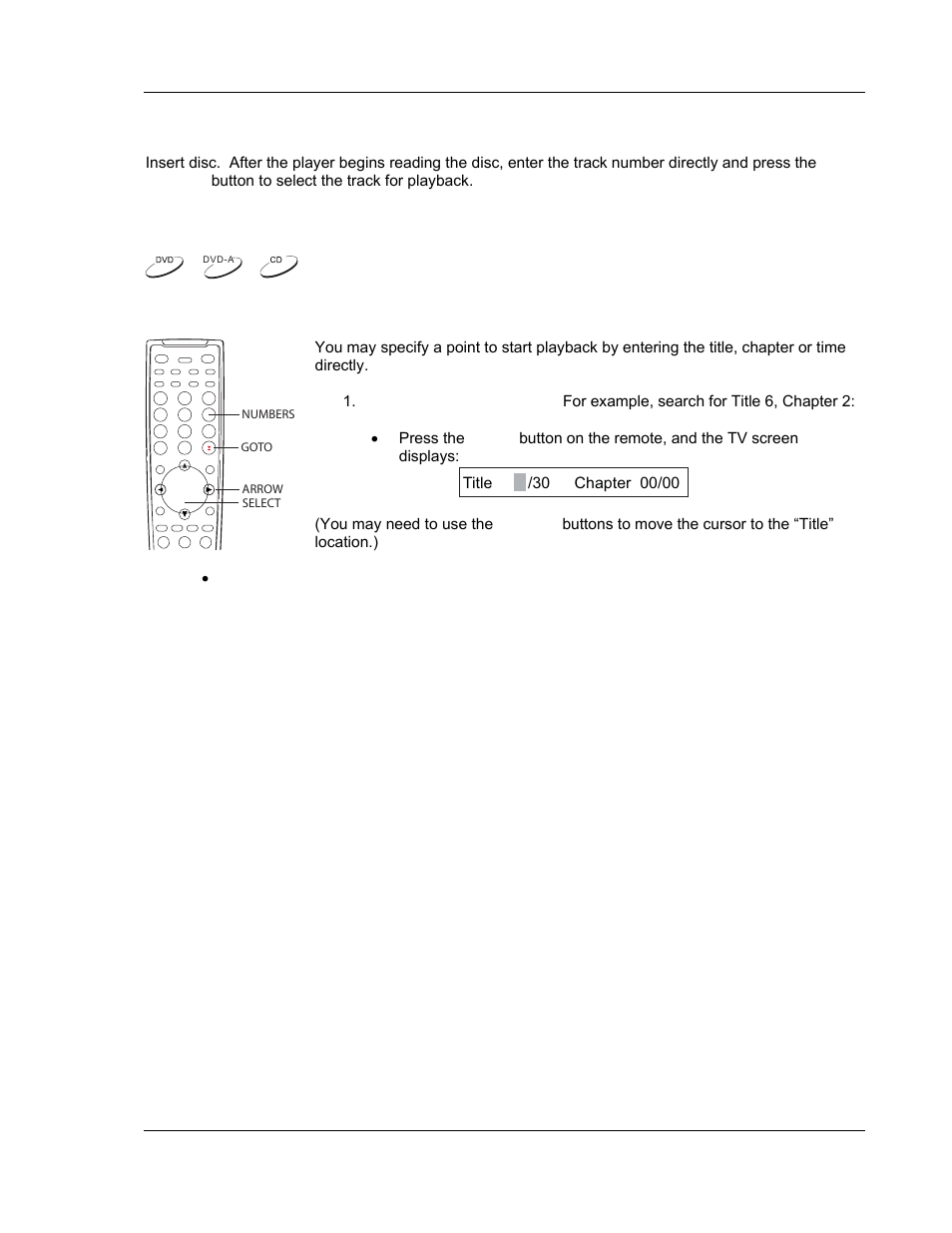 Sacd discs, Playback from a specific location, Dvd discs | OPPO Digital OPPO DV-980H User Manual | Page 37 / 61