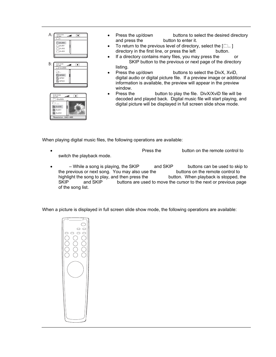 Digital music play operations, Digital picture play operations | OPPO Digital OPPO DV-980H User Manual | Page 41 / 61