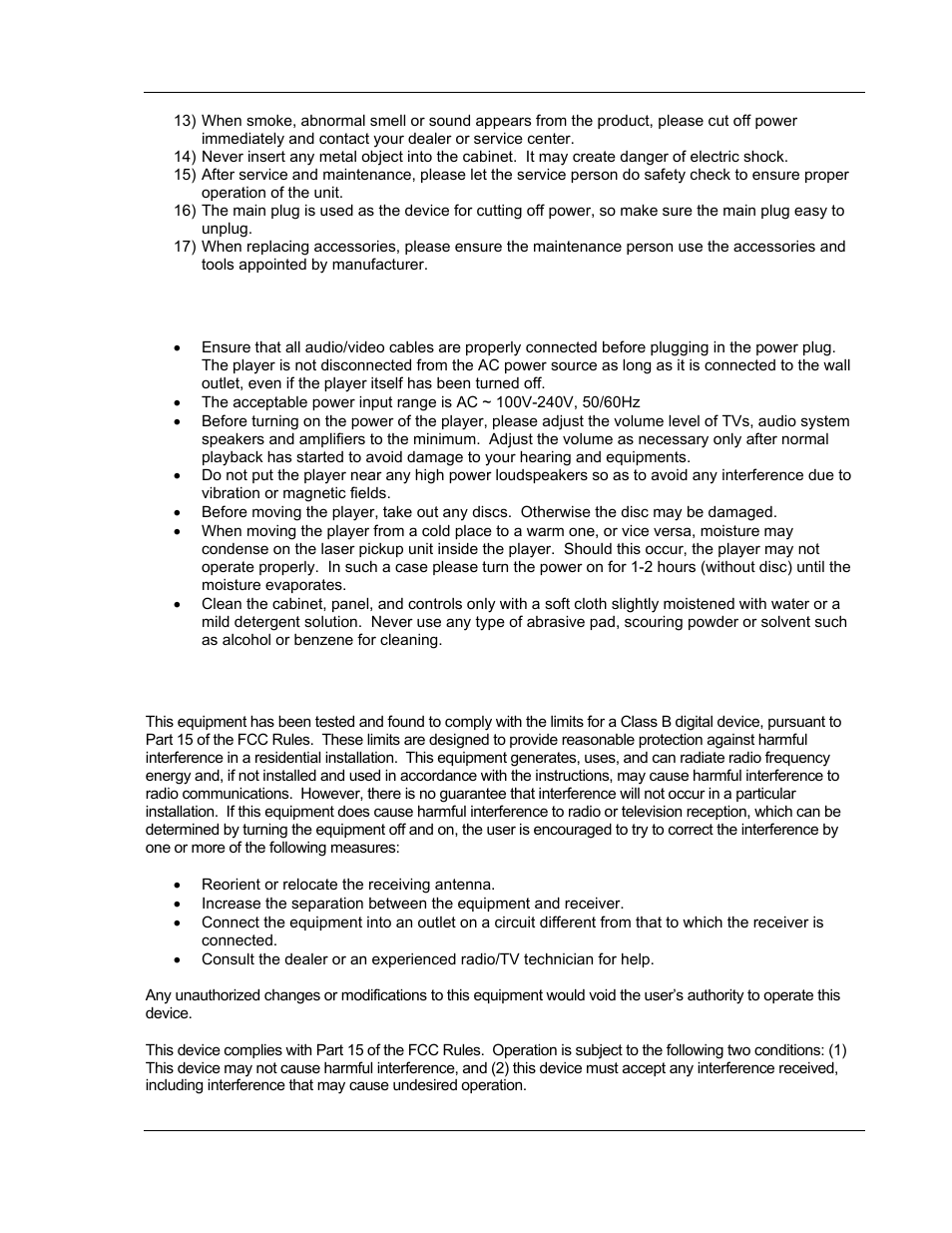 Cautions, Fcc statement | OPPO Digital OPPO DV-980H User Manual | Page 7 / 61