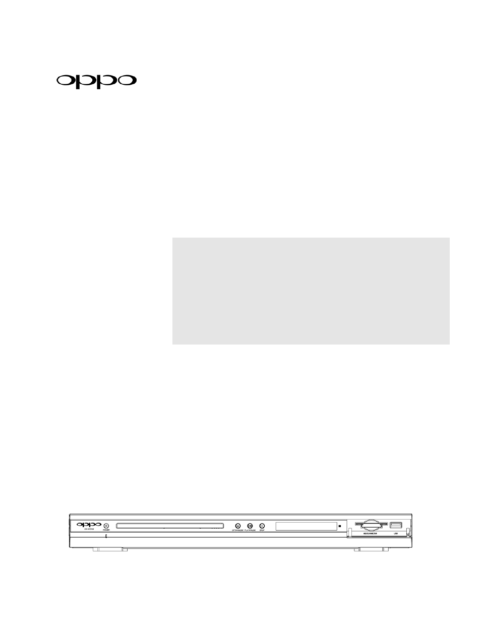 OPPO Digital DV-970HD User Manual | 20 pages