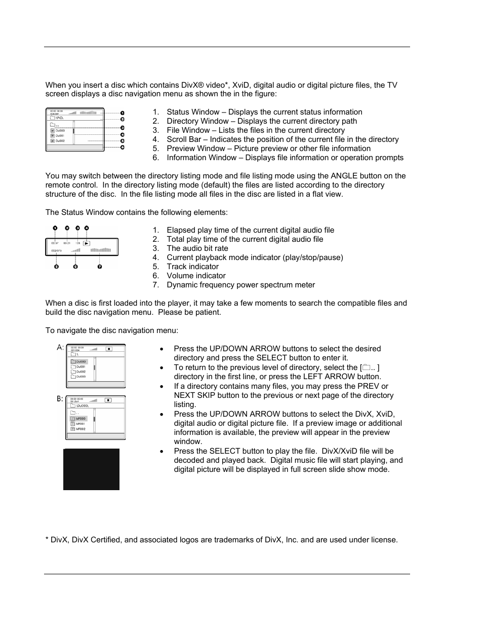 Playing divx, digital audio and picture files | OPPO Digital OPDV971H User Manual | Page 28 / 42