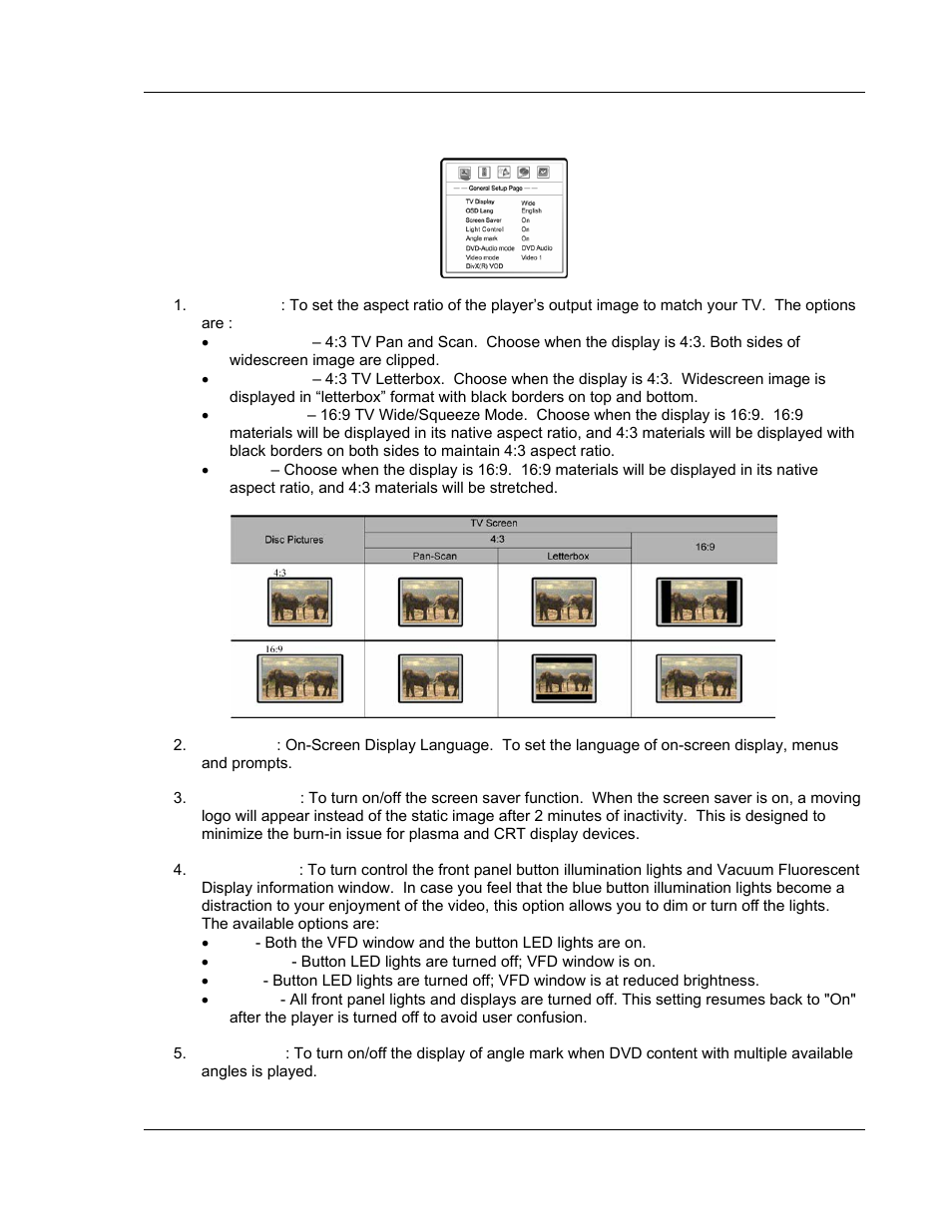 General setup page | OPPO Digital OPDV971H User Manual | Page 31 / 42