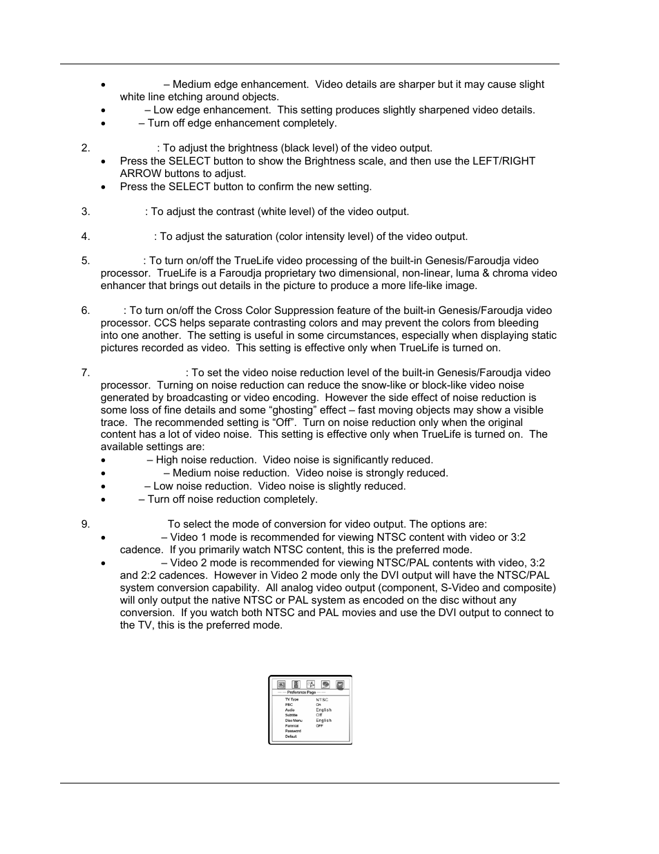 Preference page | OPPO Digital OPDV971H User Manual | Page 36 / 42