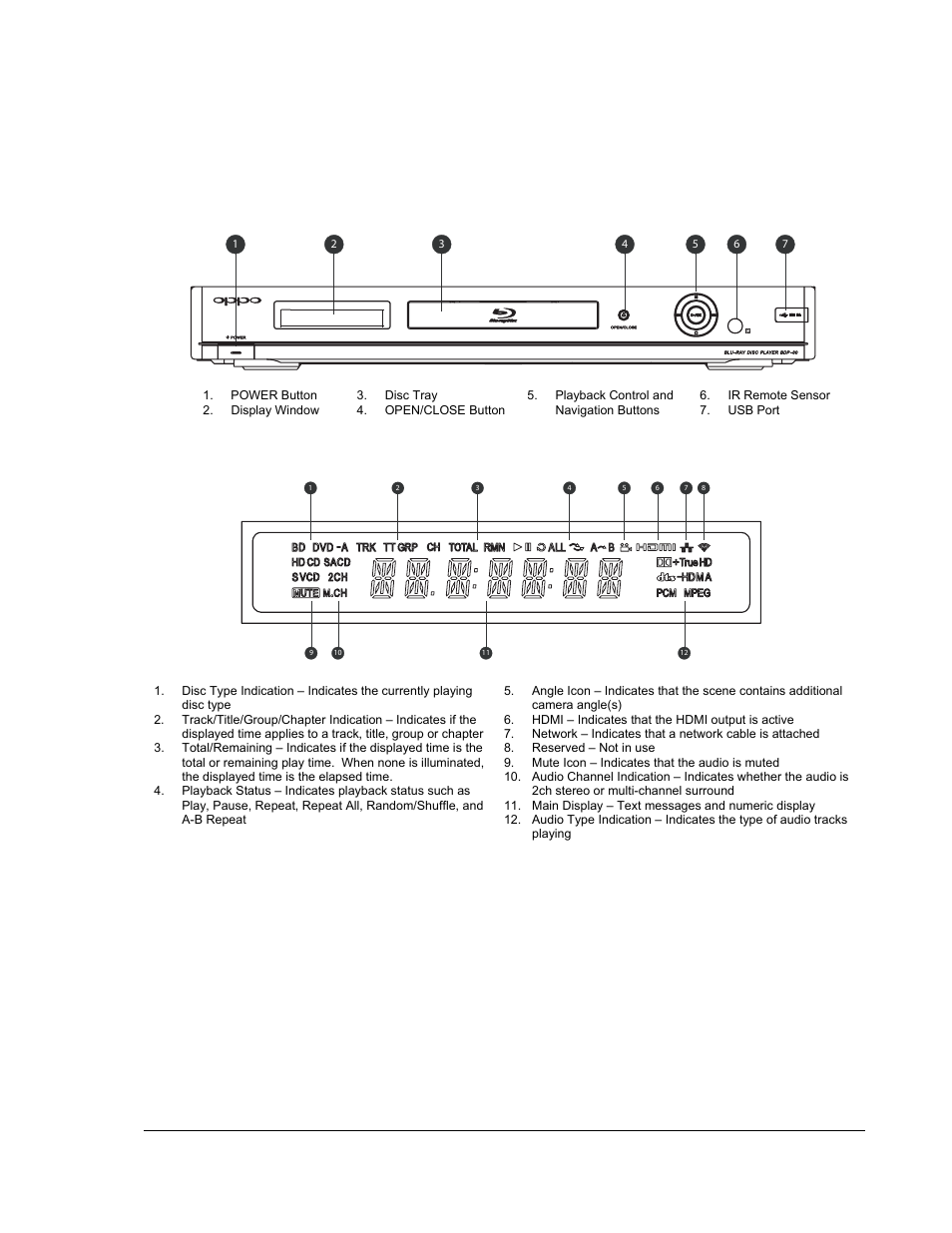 Installation, Front panel controls, Front panel display window | OPPO Digital BDP-80 User Manual | Page 11 / 76