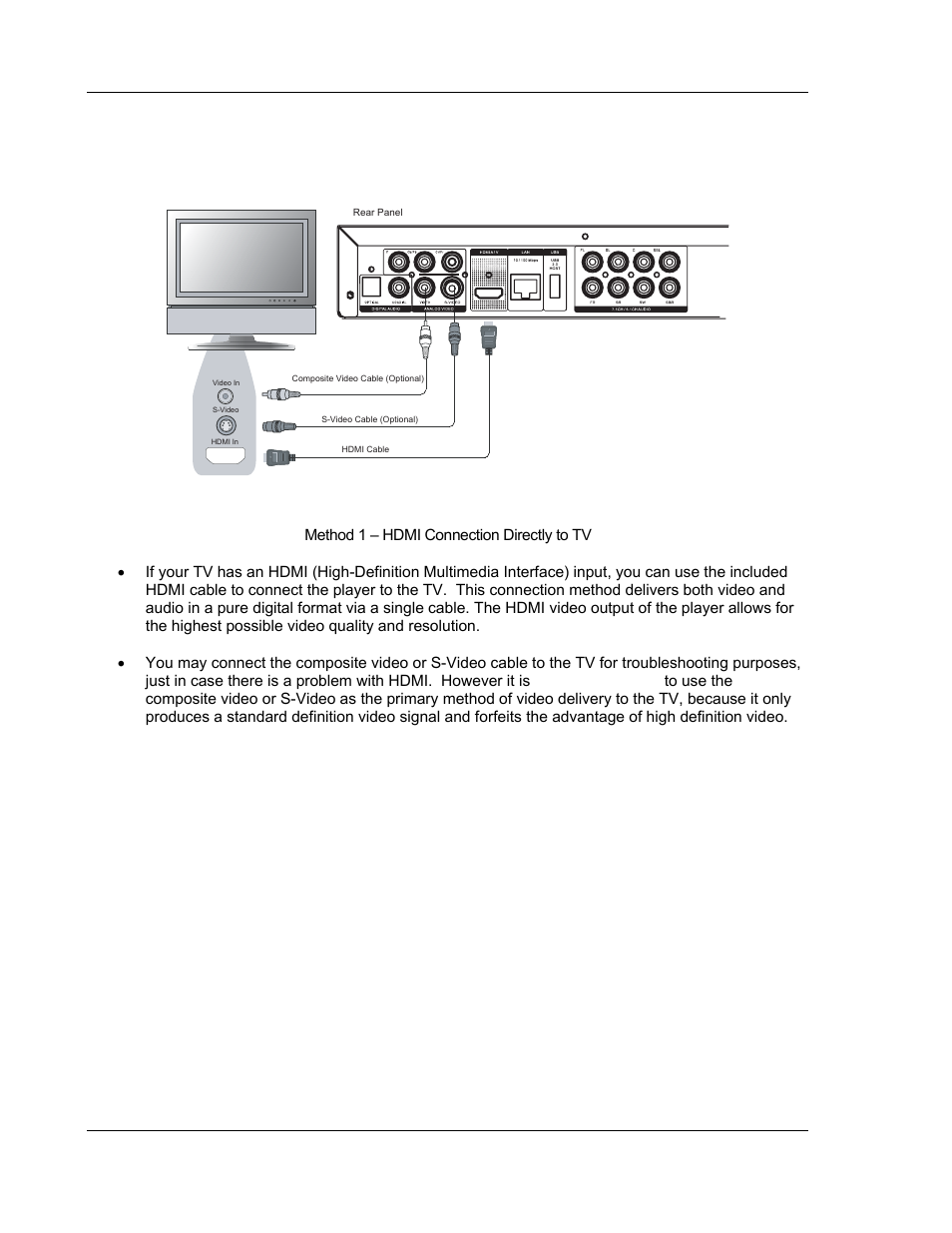 Connecting to a display, Hdmi connection | OPPO Digital BDP-80 User Manual | Page 16 / 76