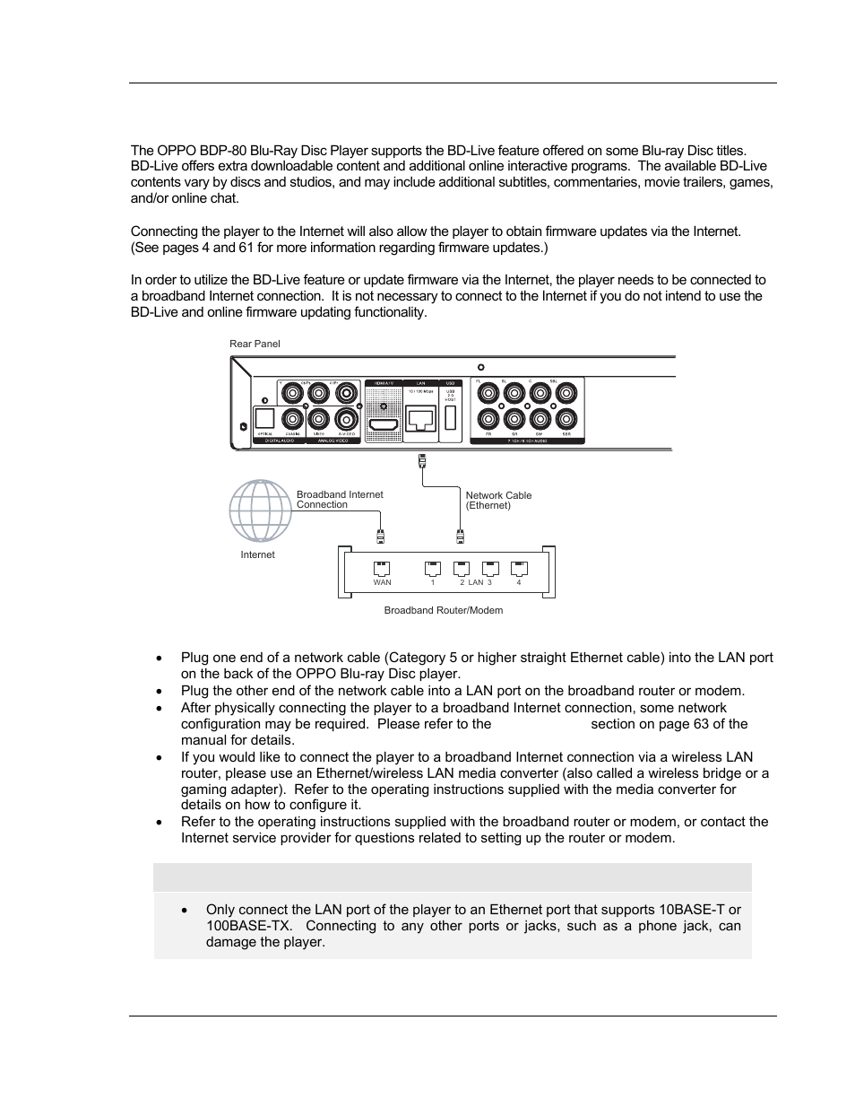 Connecting to the internet | OPPO Digital BDP-80 User Manual | Page 23 / 76