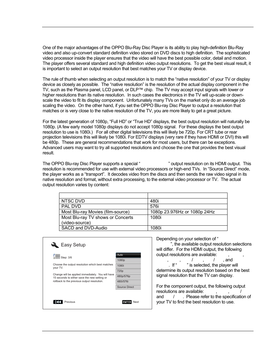 Select the best output resolution | OPPO Digital BDP-80 User Manual | Page 25 / 76