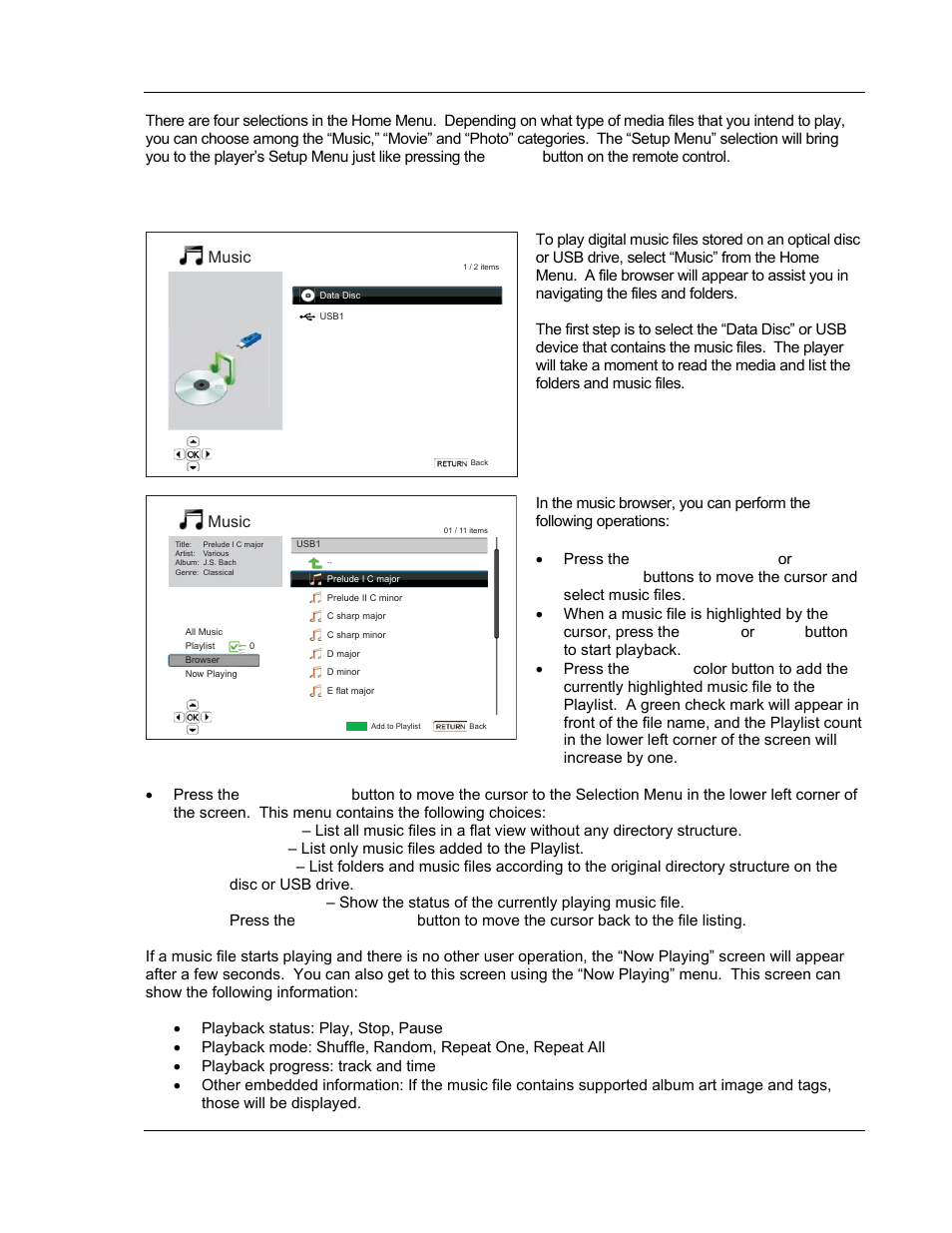 Playing music files | OPPO Digital BDP-80 User Manual | Page 45 / 76