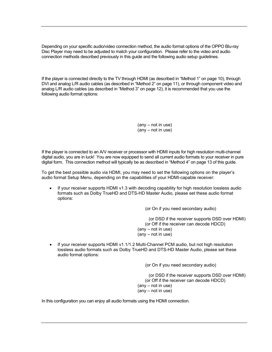 Recommended audio format options | OPPO Digital BDP-80 User Manual | Page 59 / 76