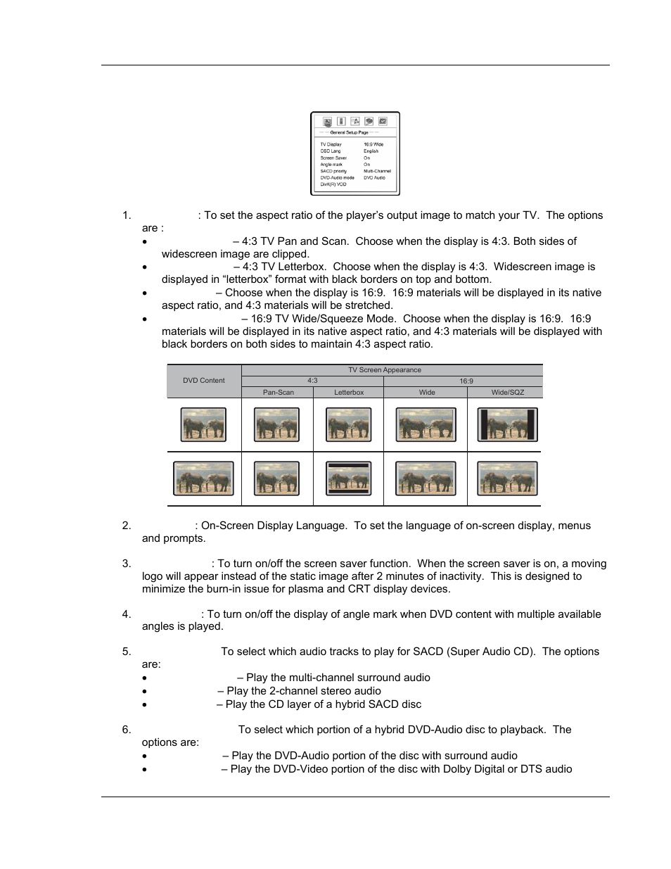 General setup page | OPPO Digital OPPO DV-970HD User Manual | Page 31 / 42