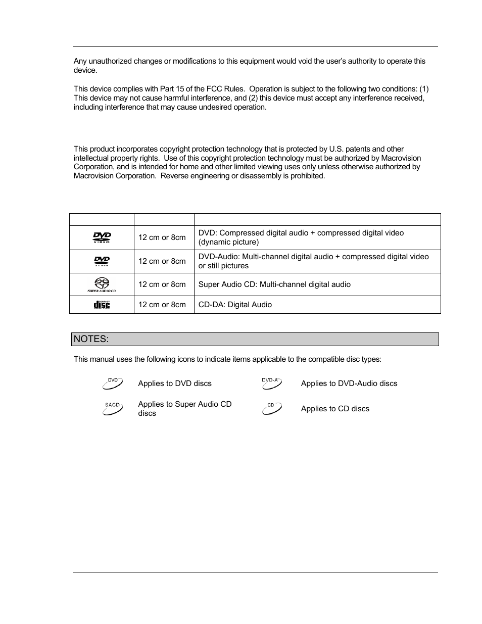 Copyright protection, Compatible disc types | OPPO Digital OPPO DV-970HD User Manual | Page 7 / 42