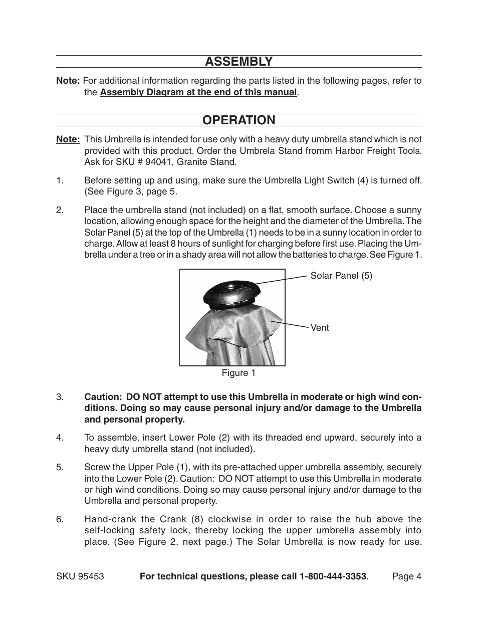 Assembly, Operation | One Stop Gardens 95453 User Manual | Page 4 / 9