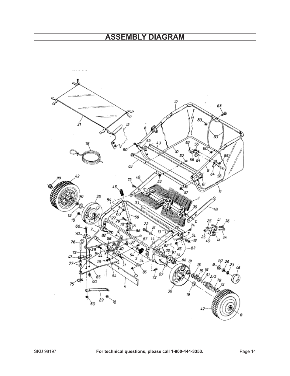 Assembly diagram | One Stop Gardens 98197 User Manual | Page 14 / 14