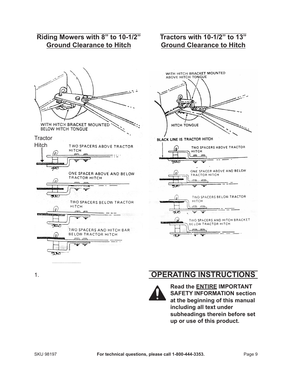 Operating instructions | One Stop Gardens 98197 User Manual | Page 9 / 14