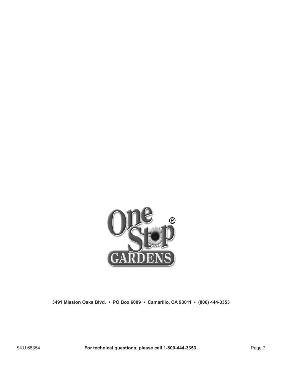 One Stop Gardens Digital Weather Station 68354 User Manual | Page 7 / 7