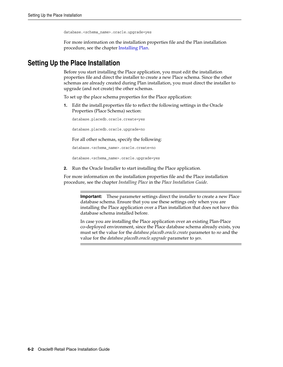 Setting up the place installation | Oracle Audio Technologies Oracle Retail Place 12.2 User Manual | Page 56 / 68