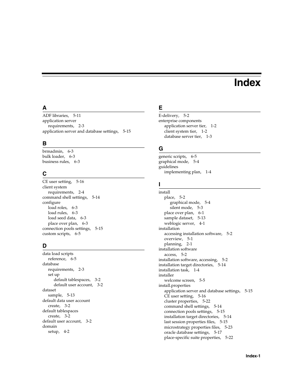 Index | Oracle Audio Technologies Oracle Retail Place 12.2 User Manual | Page 67 / 68