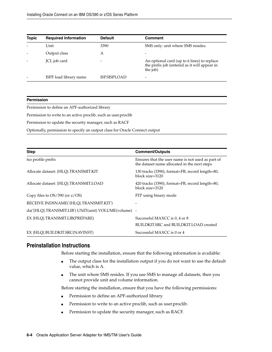 Preinstallation instructions | Oracle Audio Technologies B31003-01 User Manual | Page 52 / 112