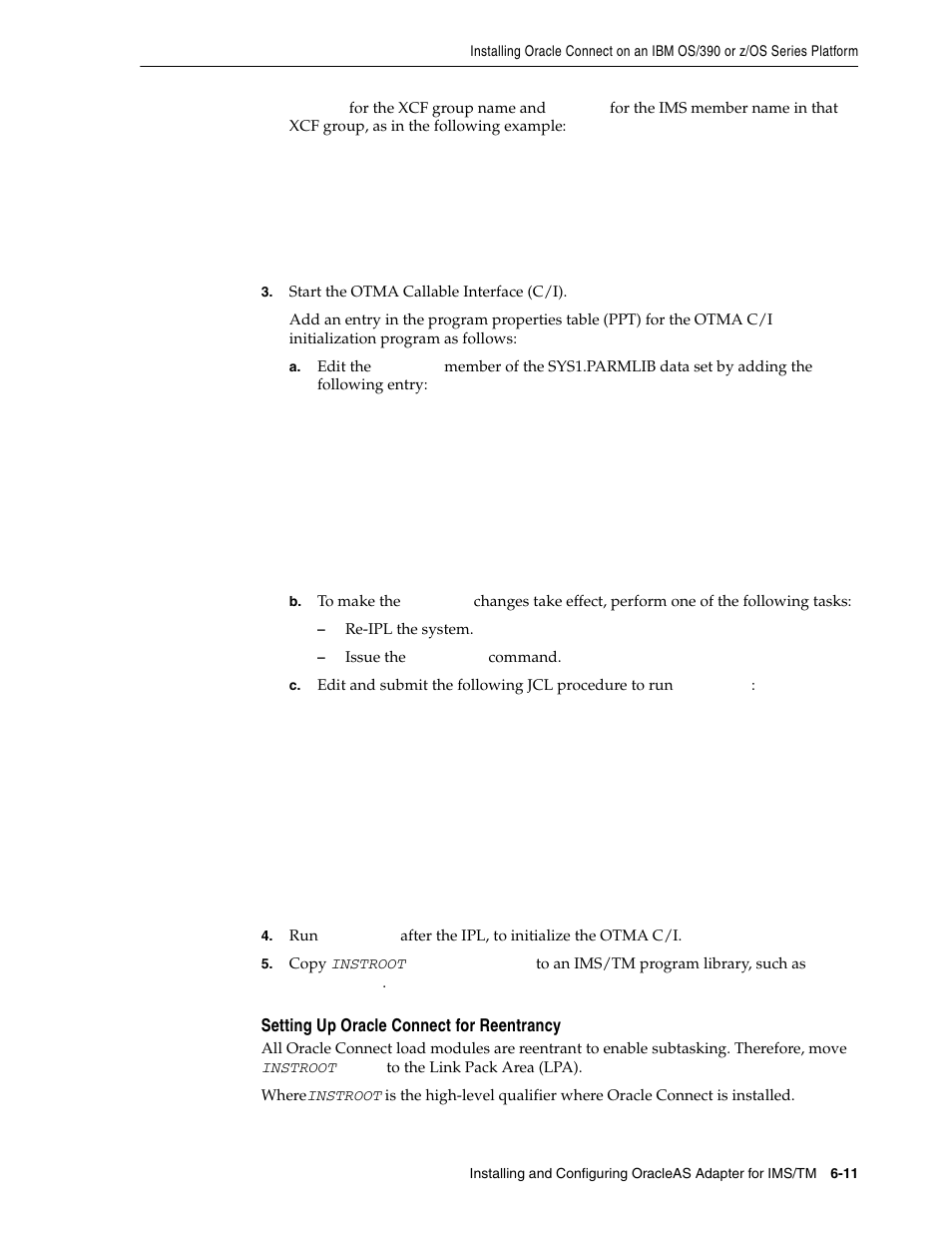 Setting up oracle connect for reentrancy | Oracle Audio Technologies B31003-01 User Manual | Page 59 / 112