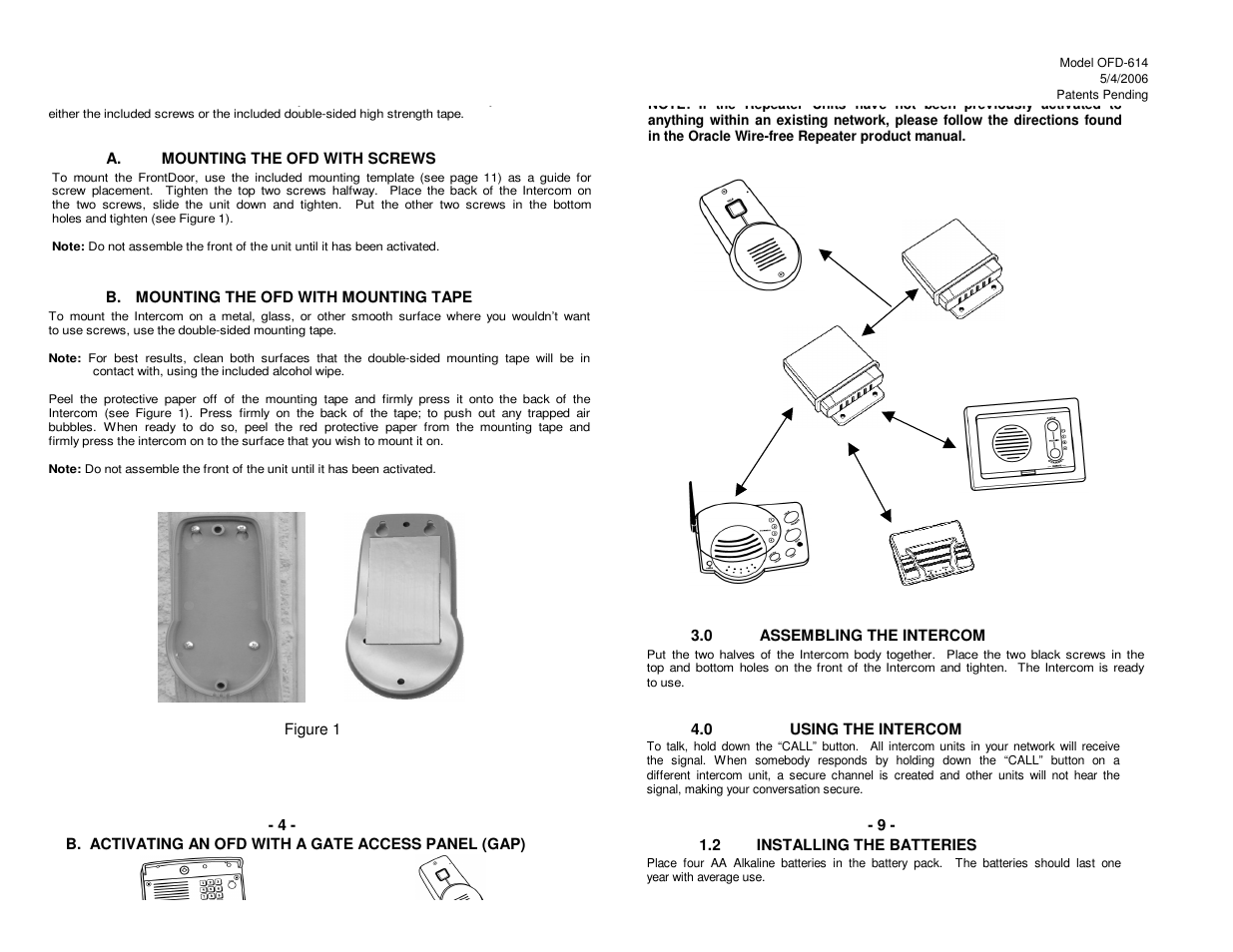 Oracle Audio Technologies FRONTDOOR OFD-614 User Manual | Page 4 / 12