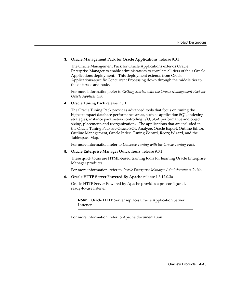 Oracle Audio Technologies ORACLE9I B10508-01 User Manual | Page 121 / 186