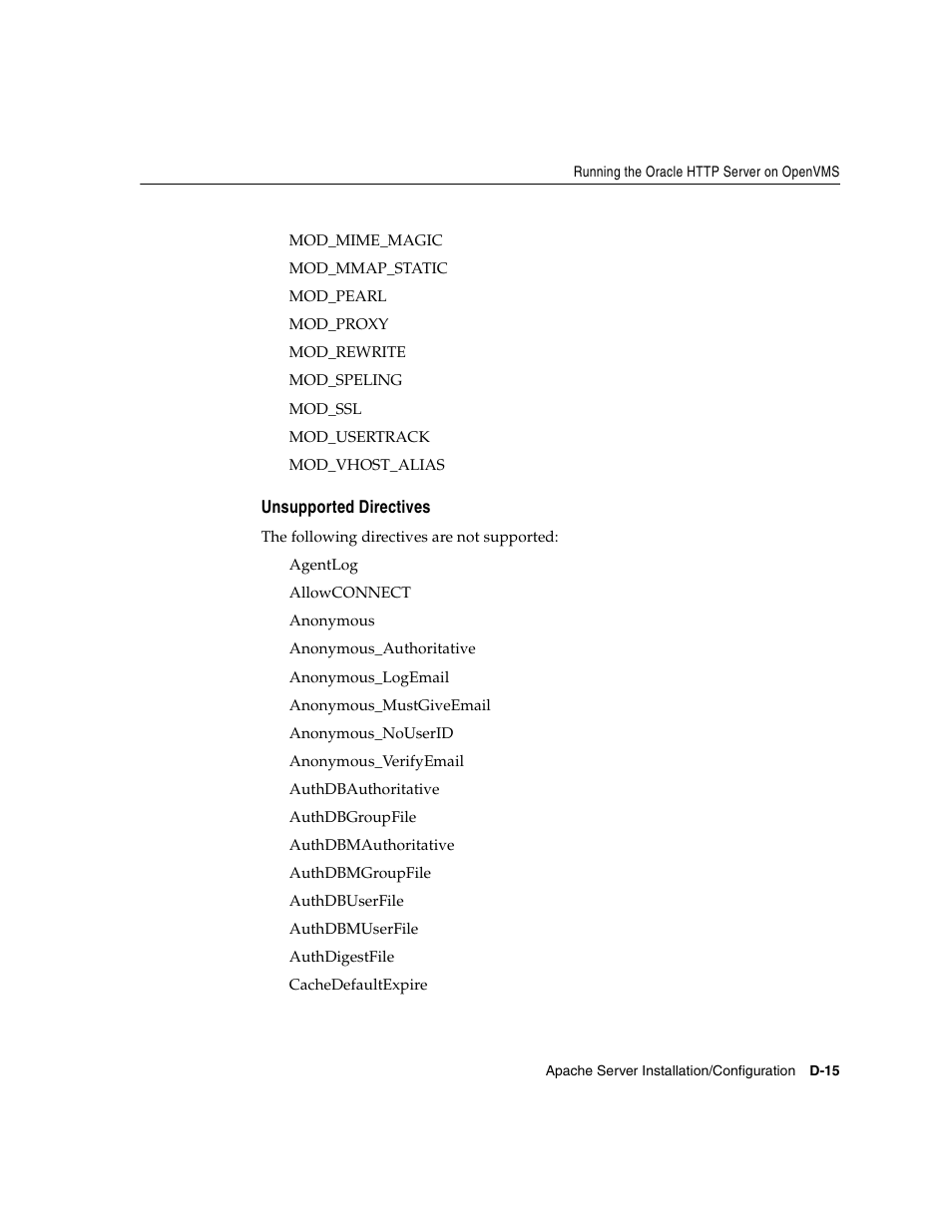 Unsupported directives | Oracle Audio Technologies ORACLE9I B10508-01 User Manual | Page 161 / 186