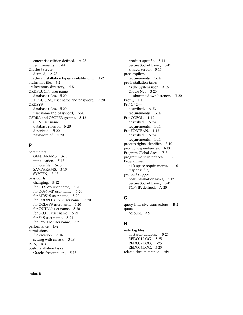 Oracle Audio Technologies ORACLE9I B10508-01 User Manual | Page 182 / 186