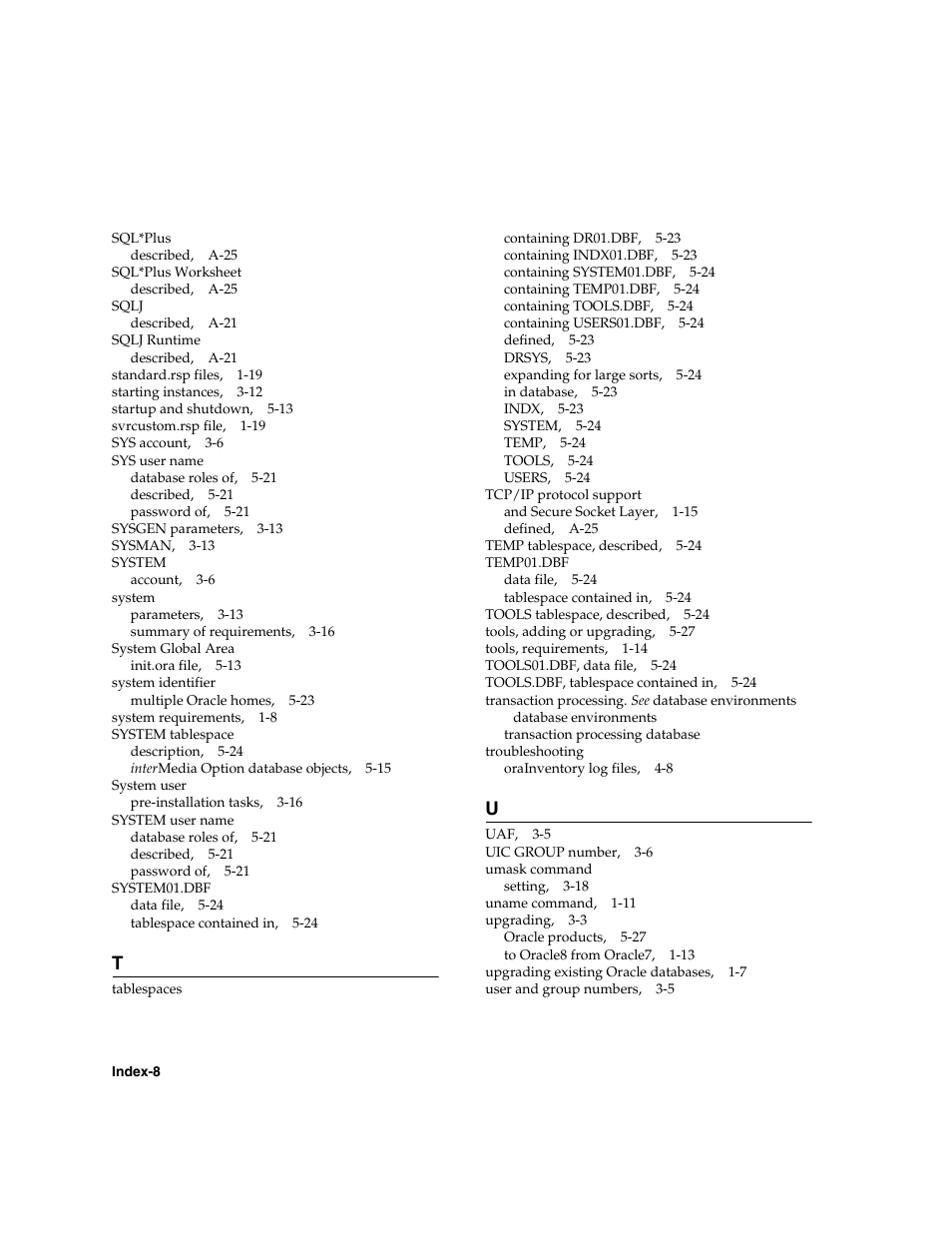 Oracle Audio Technologies ORACLE9I B10508-01 User Manual | Page 184 / 186